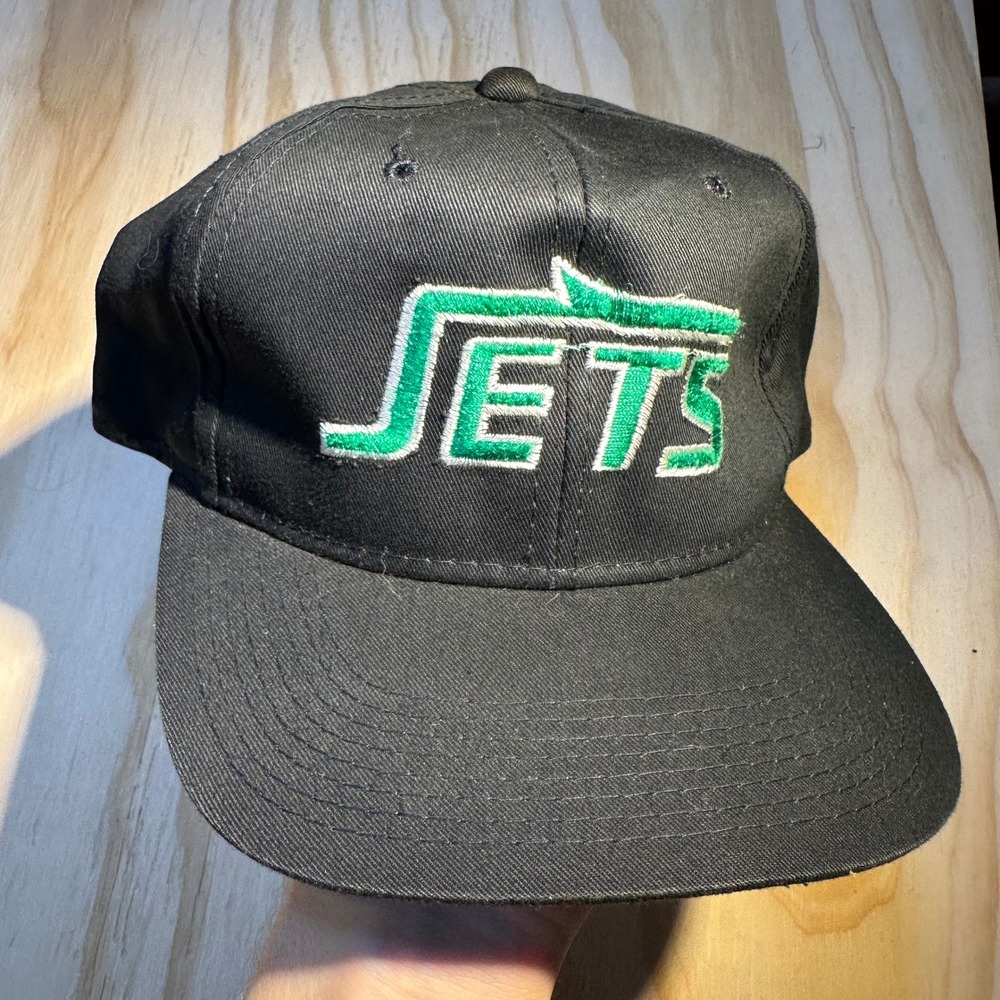 Young An New York Jets Snapback Hat Mens Black Green Vintage NFL Cap